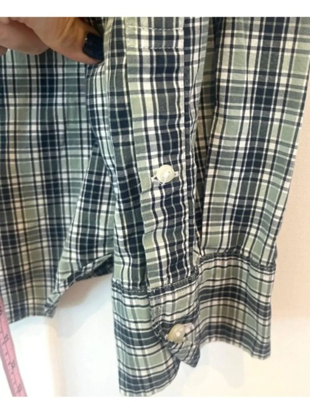 J.CREW Mens Button Down Organic Cotton Plaid Slim Shirt Large Business Casual